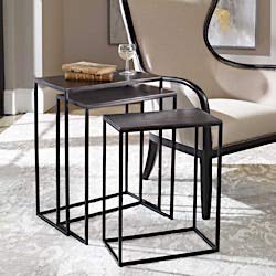 Uttermost Coreene Iron Nesting Tables S/3 25040