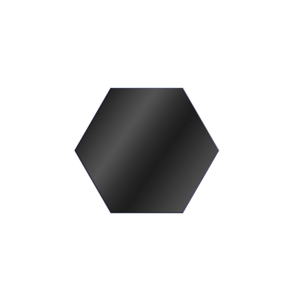 10PCS 3D Acrylic Mirror Wall Stickers Self-Adhesive Waterproof Mirror Decal Bedroom Living Room Hexagon Background Decoration,Black XS