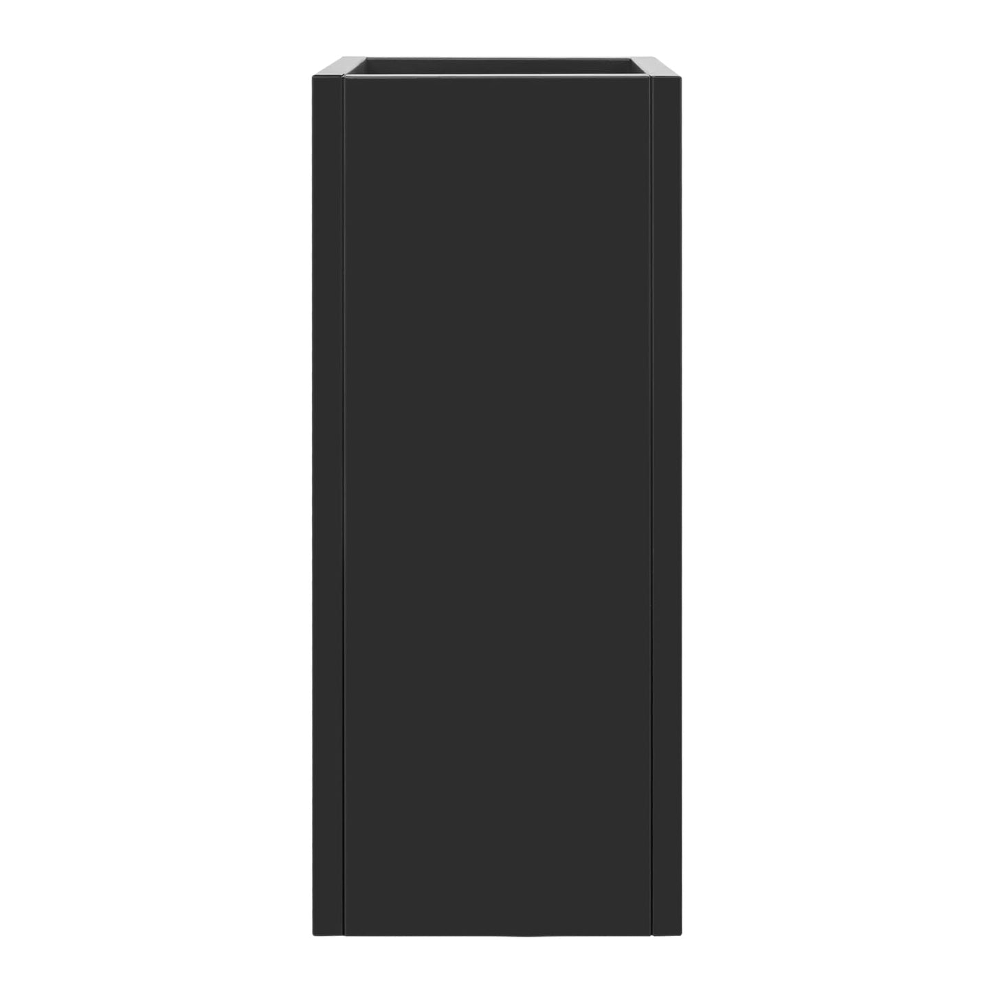 Tall Metal Planter with Removable Inner Shelf, Steel Raised Garden Bed in Black, Heavy Duty Freestanding Flower Box for Indoor Outdoor, Large Plant Container for Patio Balcony, 30 Inch Tall