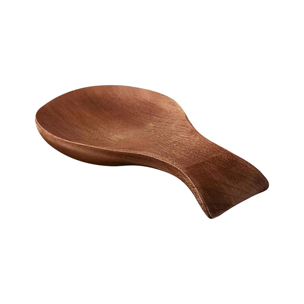 UUYYEO Wood Kitchen Utensil Spoon Rest Counter Top Wooden Spoon Ladle Holder Rustic Farmhouse Wooden Spoon Rest Wooden Cooking Utensil Holder Dining Table Cutlery Rest for Spatulas Ladles Tongs