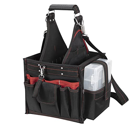Hultafors Work Gear HT5582 Electrical/Maintenance Tool Carrier, 23 Pockets, Heavy Duty Ballistic Polyester Tool Bag