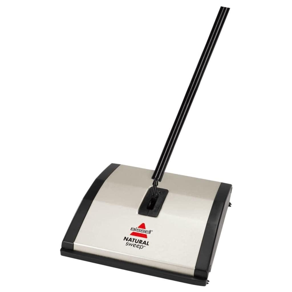Bissell Natural Sweep Carpet and Floor Sweeper with Dual Brush Rotating System and 2 Corner Edge Brushes, 92N0A, 4.2 lb.