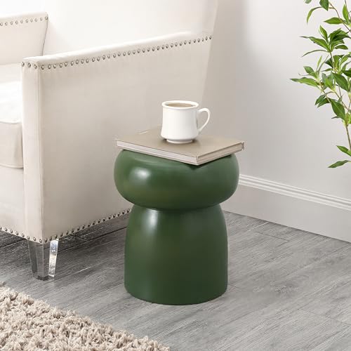 SAFAVIEH Home Collection Millia Moss Green Ceramic Decorative Garden Stool for Living Room, Bedroom, Garden, Side Table, Plant Stand (Fully Assembled)