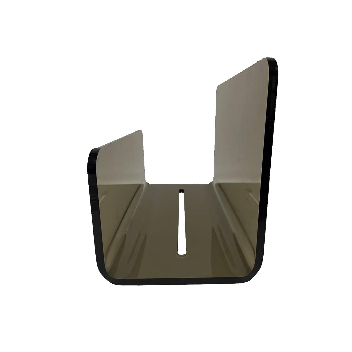 brilliant choice Magazine Holder, Brown Clear Acrylic with Stainless Steel Handle, Tabletop Display Stand