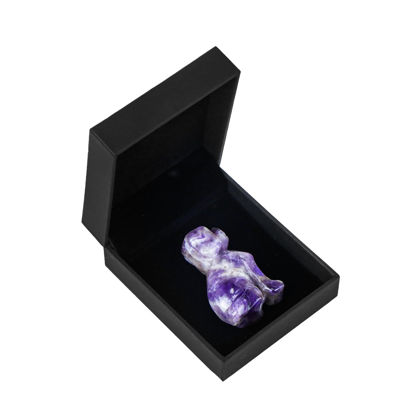 Artistone 2" Amethyst Dog Crystal Animals Figurine Carved Gemstone Puppy Dog Statue Sculpture Craft Home Decorations