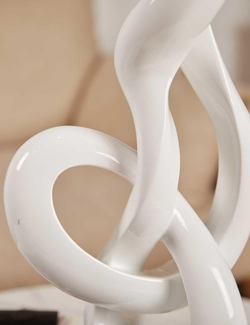 NENBOLEC Music Note Statue Treble Clef Sculpture Modern Home Decor Piano Gift Art for Bookshelf Desktop Office Table Home White 23 Inch