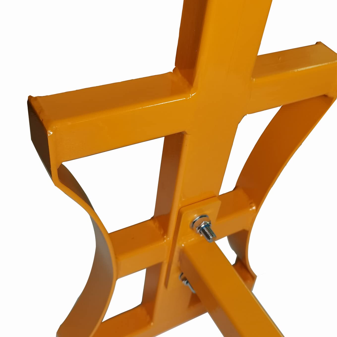 Koxuyim Heavy Duty Oil Drums Rack Stackable 55 Gallons 2200Lbs Load Capacity, Mobile Oil Barrel Bracket with Four-Way Fork Truck Access, Drum Rack Steel Powder Coated Yellow