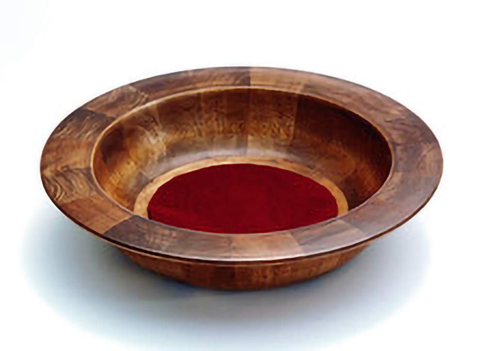 Handcrafted Walnut Stained Offering Plate