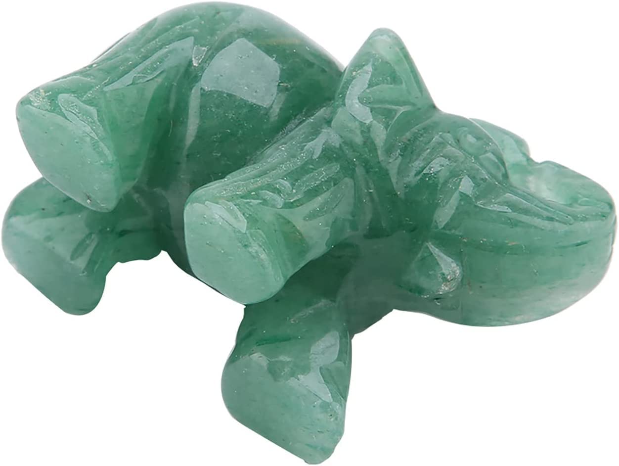 Watris Veiyi 2inch Natural Jade Elephant Figurine, Green Elephant Decoration, Carved Elephant Figurine, Elephant Crystal Wealth Lucky Figurine for Home Decor