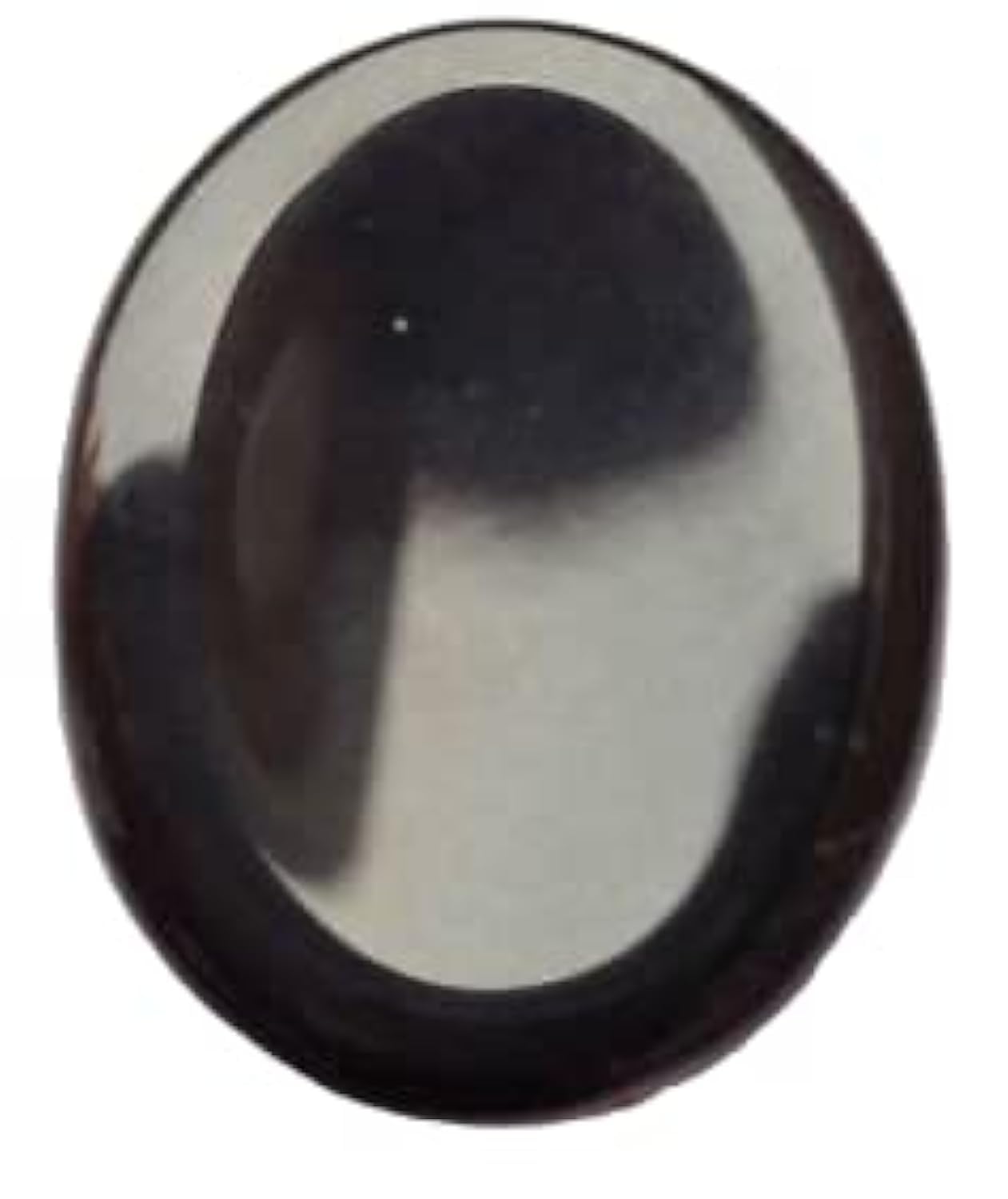 crystalmiracle Beautiful Black Agate Worry Stone Positive Energy Crystal Healing Thumb Stone for Reiki Protective Meditation Feng Shui Gifts for Men Women