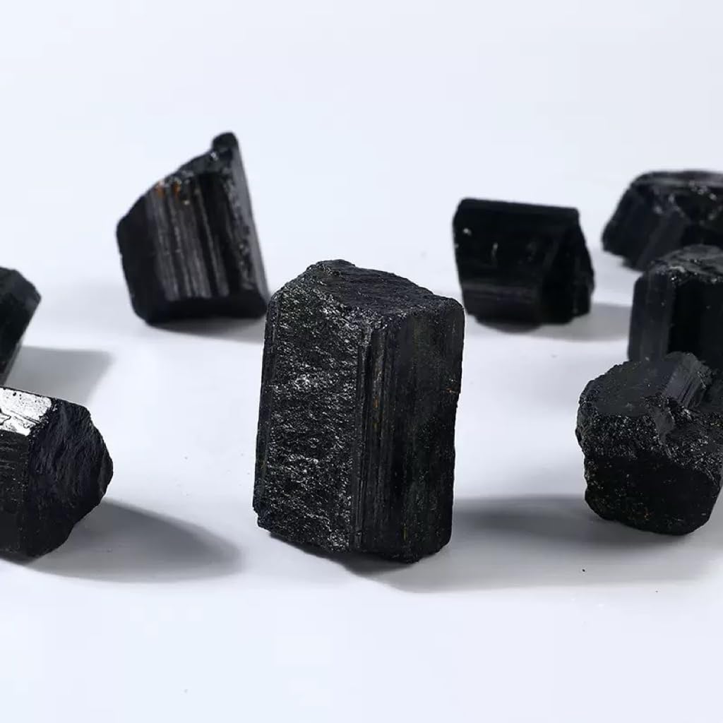 1LB Natural Black Tourmaline Raw Healing Crystals, Energy Stones for Meditation, Reiki, Chakra Balancing, Home Décor and Spiritual Gifts (20-40mm)