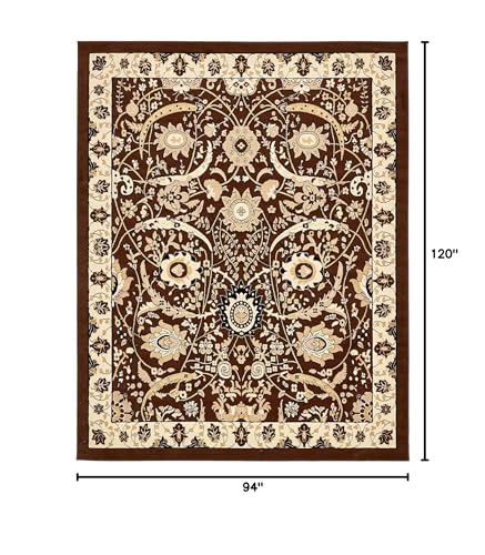 Unique Loom Espahan Collection Area Rug - Cape Cod (7' 10" x 10' Rectangle, Brown/ Beige)