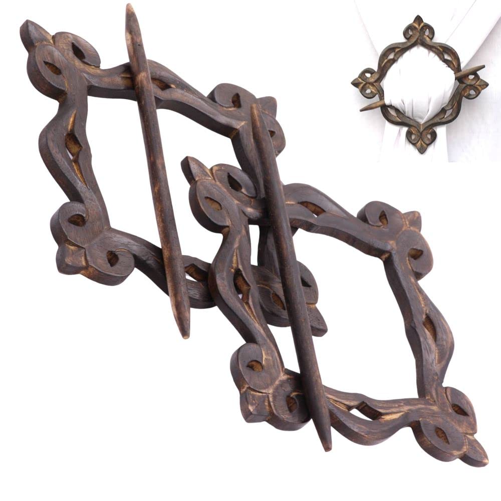 Beautiful Curtain Tiebacks, Antique Wooden Curtain Hook, Handmade Rustic Decorative Curtain Holdbacks, Modern Drapery Tiebacks, Decorative Window Curtain Tie