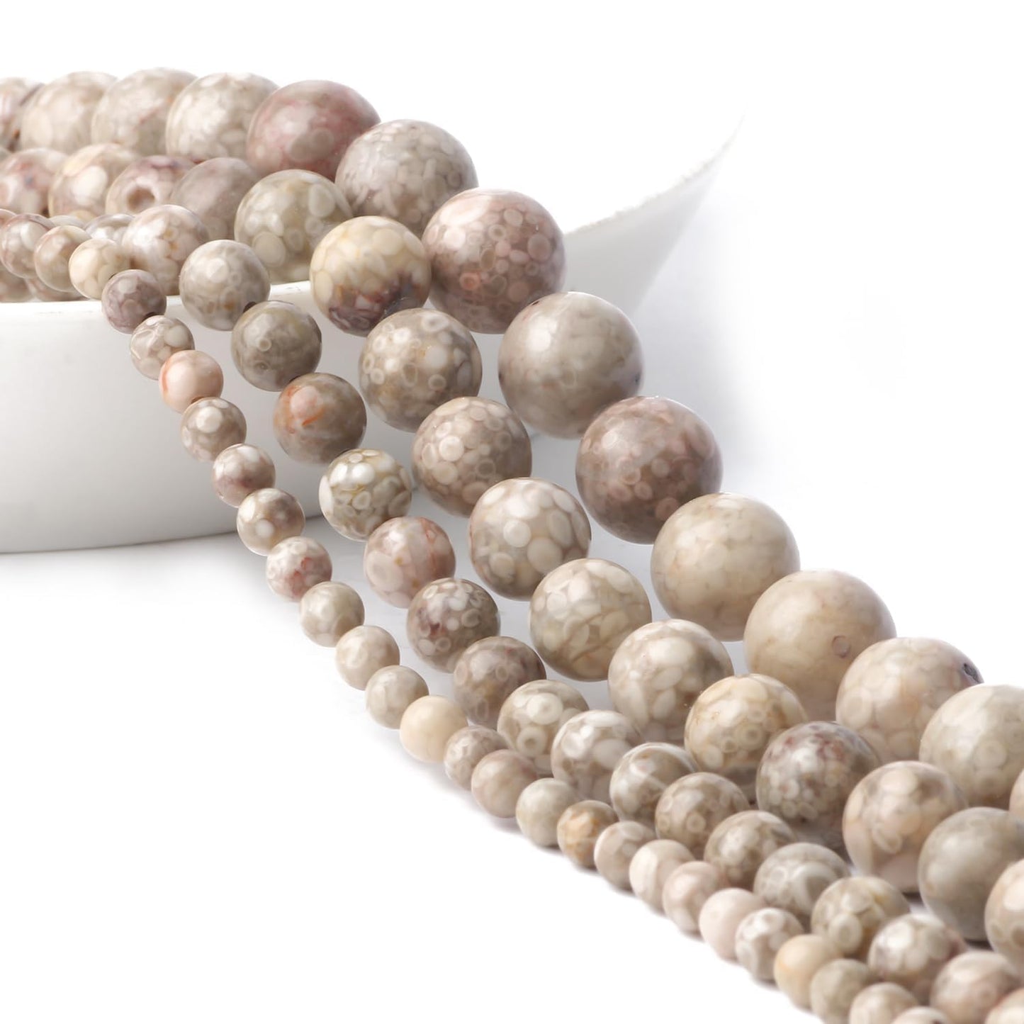 Yochus 60pcs Polish Maifanitum Beads,6mm Healing Power Natural Stone Round Loose Gemstone Beads for Jewelry Making Earring Necklace DIY Crafts