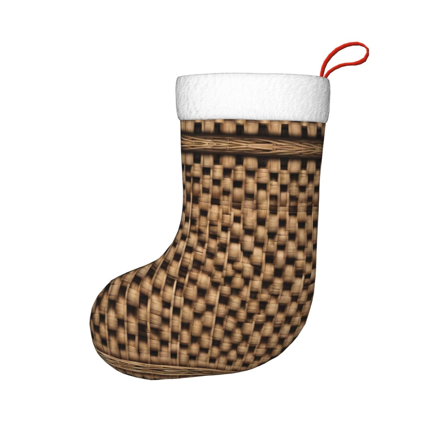 KOPUUYRD Neat Wicker Woven Grid Print Luxurious Holiday Socks,Unique Christmas Socks for Joyful Season,Festive Ornament Classic