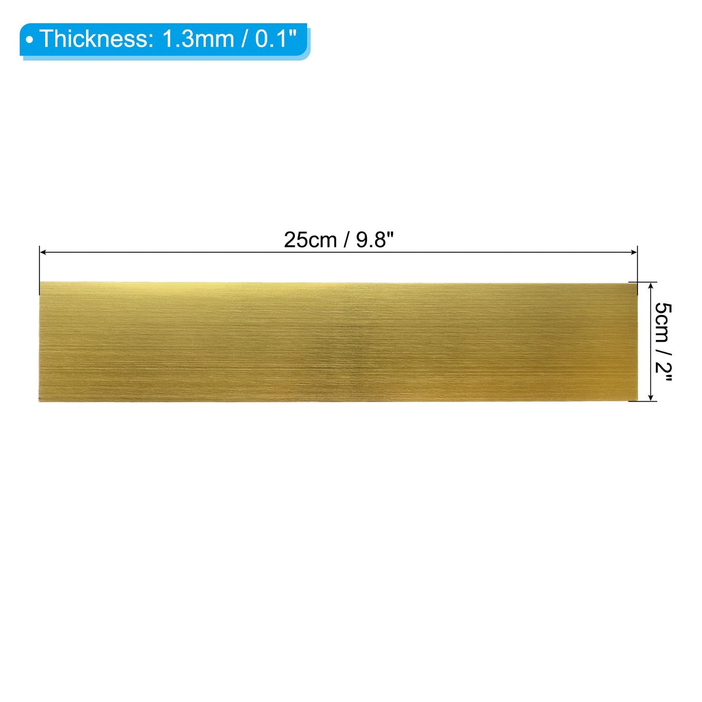 Generic 10"x2" Blank Engraving Name Plate, 5 Pack Personalized Custom Office Desk Name Plates for DIY Laser Printing, Golden