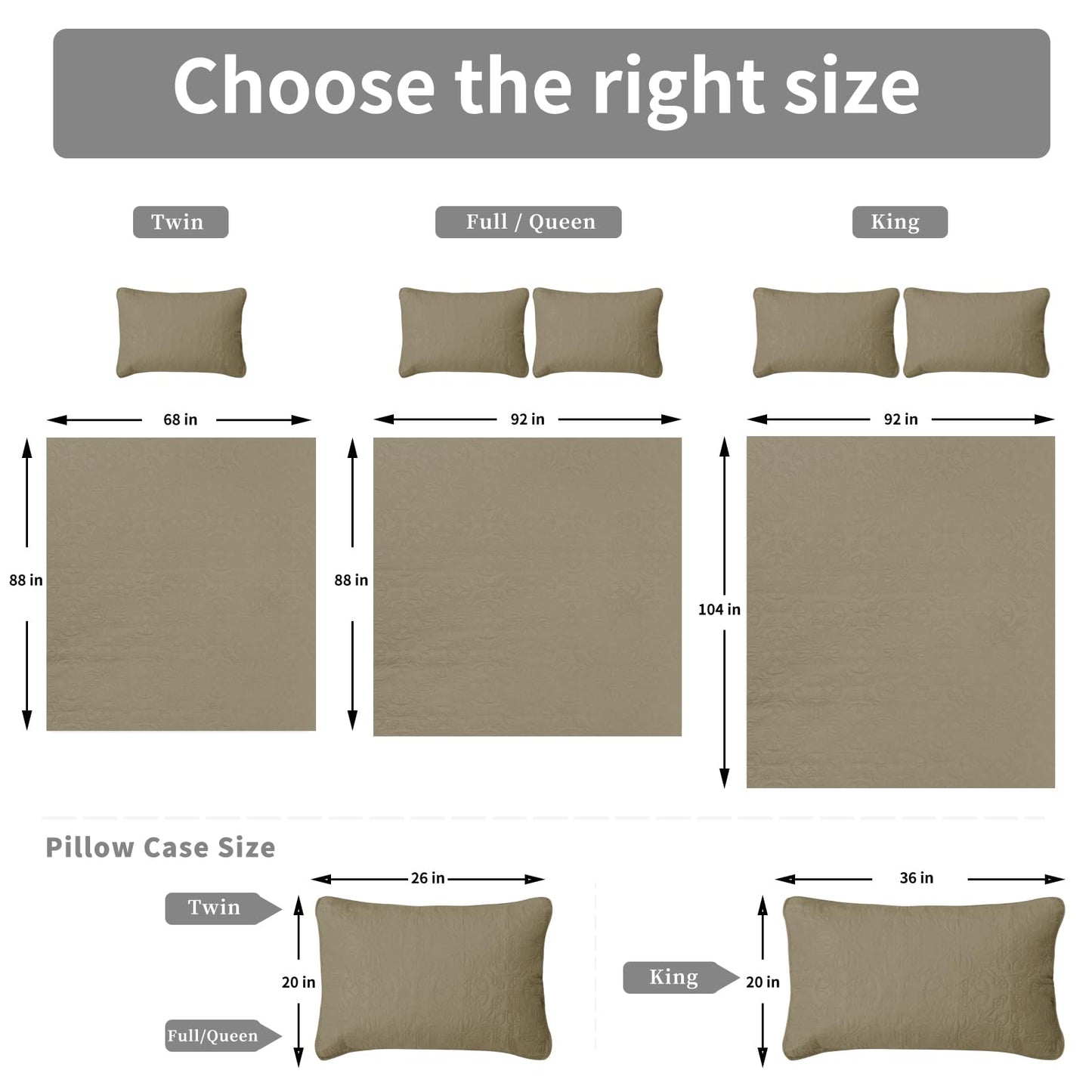Easy-Going Full/Queen Size Reversible Quilt Set with 1 Quilt and 2 Pillow Shams, Soft Bed Quilt Cover, Water Resistant Lightweight Microfiber Bedspread, Stain Resistant, Damask-Beige/Beige