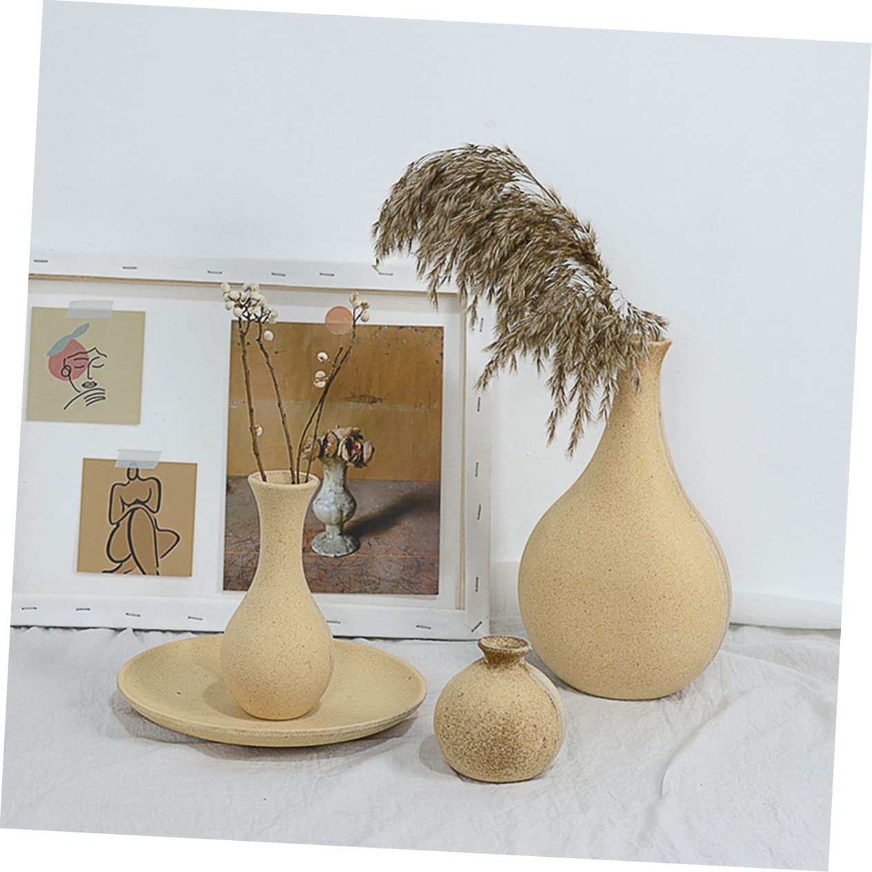 Alipis 2pcs DIY Vase for Decor Modern White Vases for Flowers Elegant Office Home