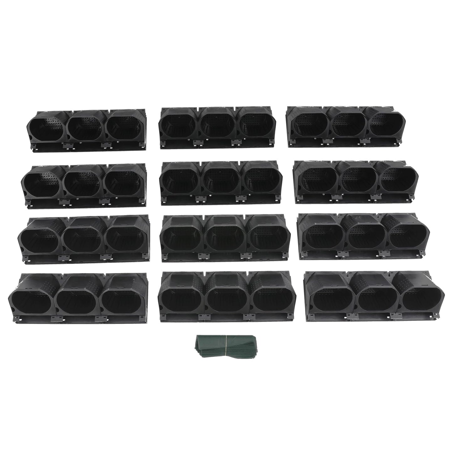 36 Pockets Vertical Wall Planters, Hanging Planting Grow Bags, Garden Planter Wall Mounted Stackable Planter, Plant Grow Bag Outdoor Indoor Gardening Vertical Greening Flower Container (Black)