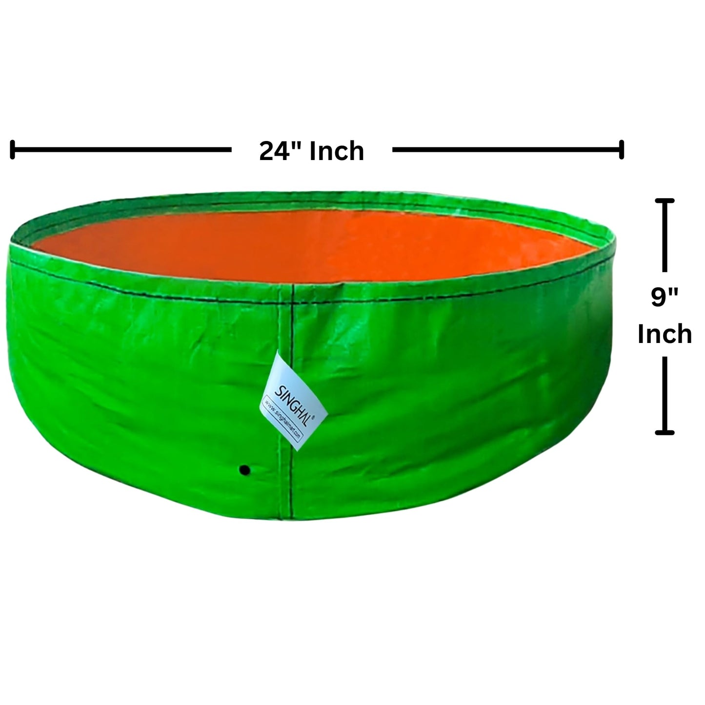 SINGHAL 2 Pack 20 Gallon Grow Bags โ 24x9 Inch Reusable Fabric Planters for Vegetables, Mushrooms, Potatoes โ Durable, Breathable Woven Pots for Gardening