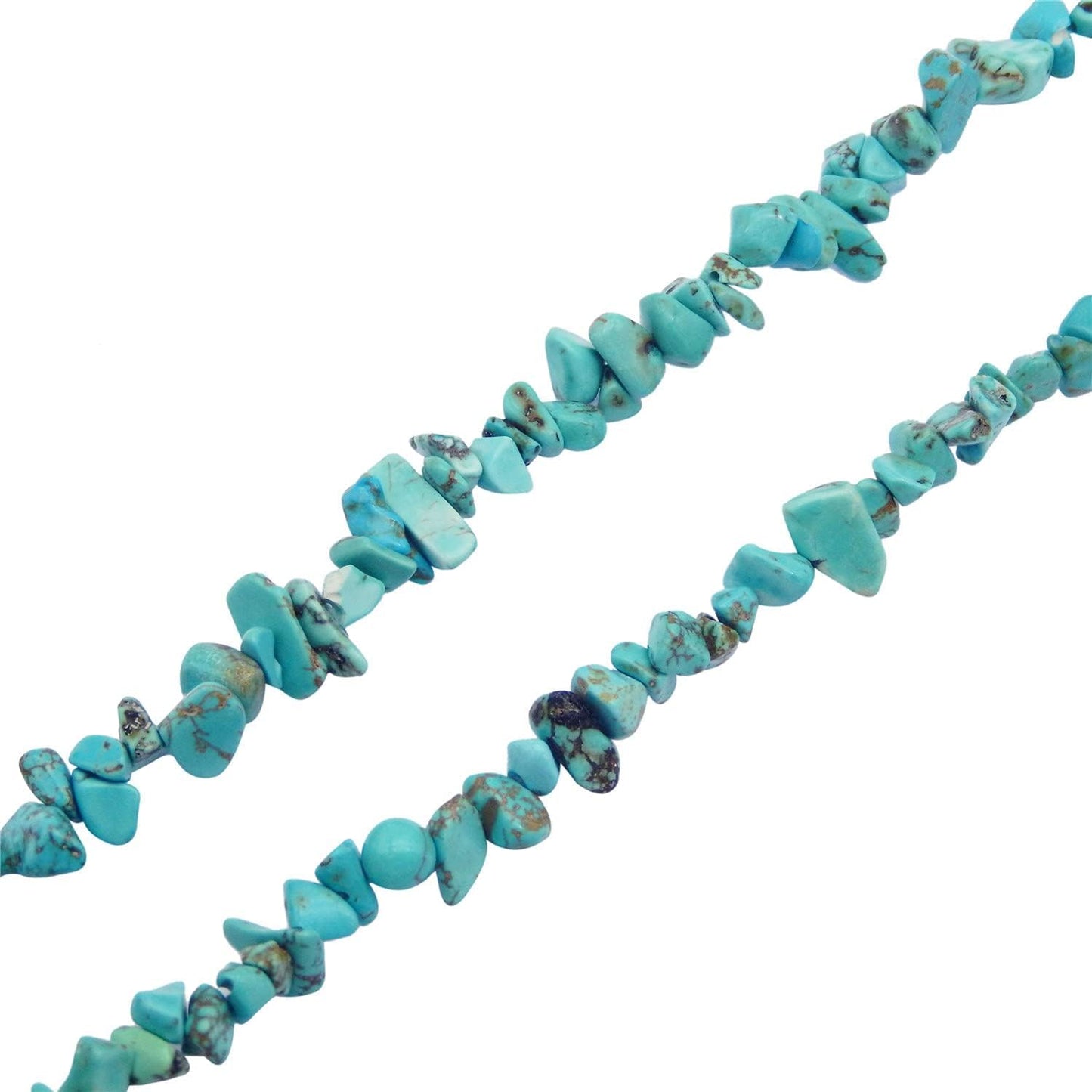 Julie Wang 450PCS Turquoise Irregular Chip Stone Beads 5-8mm Gemstones Crystal Loose Bead for Jewelry Making Bracelet Necklace DIY Craft Finding