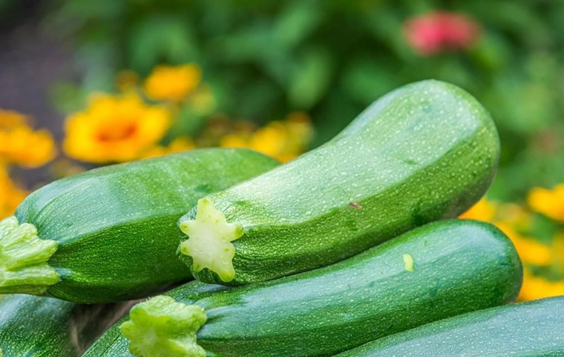 1 Pot 2 Zucchini Squash Plants Live Green Zucchini Climbing Vine Plants Sweet Vegetable Plant 3-6 Inch Tall 4 Inch Pot