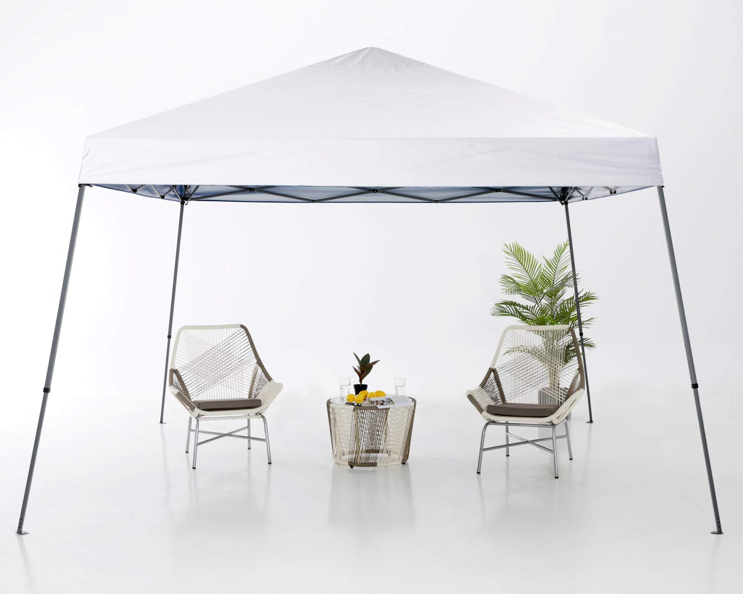 ABCCANOPY Stable Pop up Outdoor Canopy Tent 12 x 12 ft Base / 10 x 10 ft Top, White