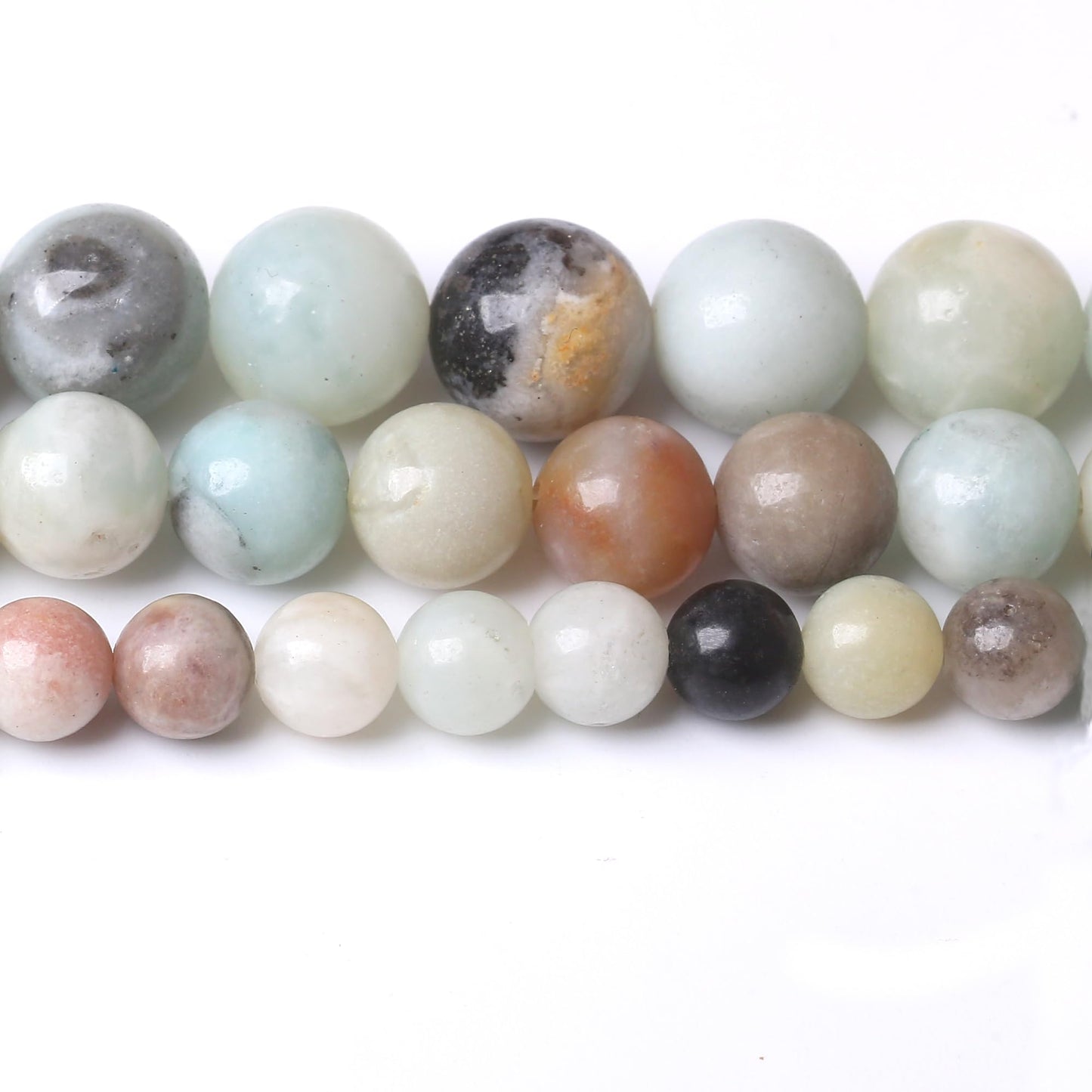 10MM Amazonite Beads Round Loose Beads Natural Gem Beads Crystal Energy Stone Beads for Jewelry Making DIY Bracelet Necklace