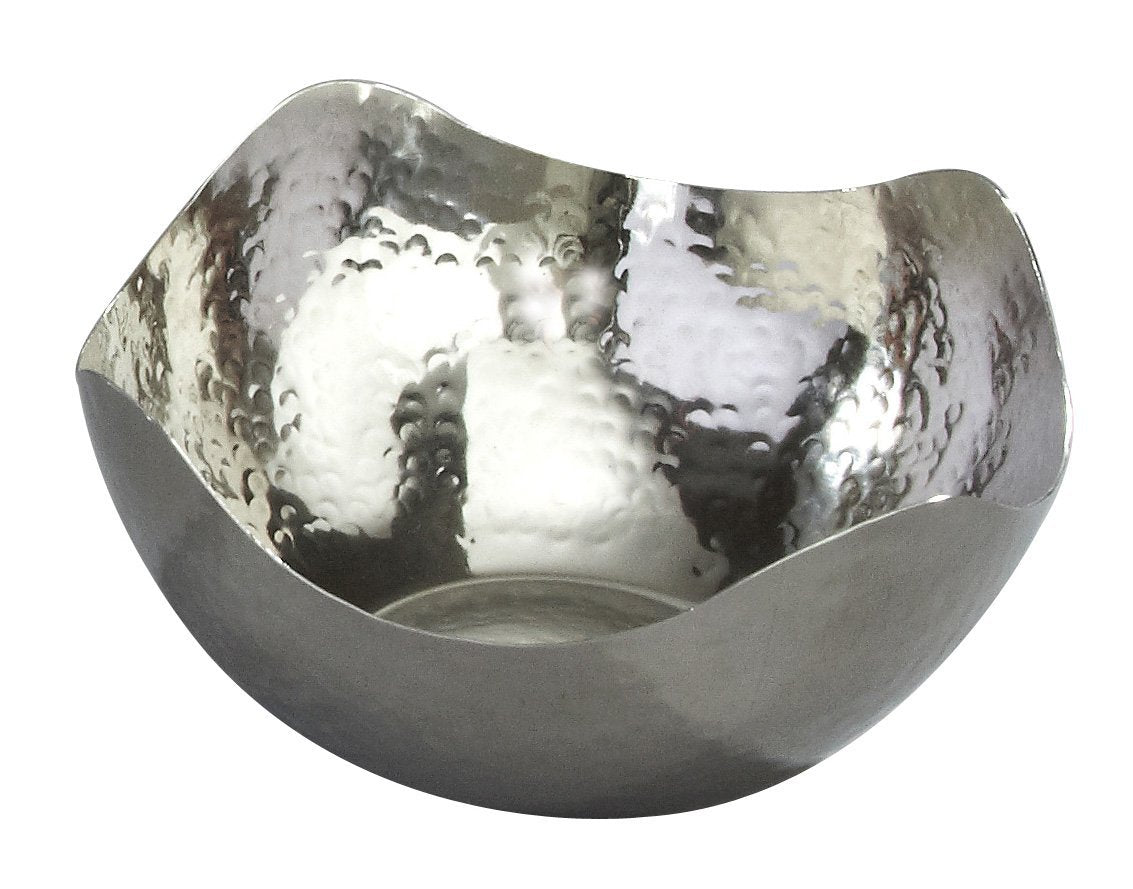 Elegance Hammered 6-Inch Stainless Steel Bowl, 6" x 6" x 3",24 ounces