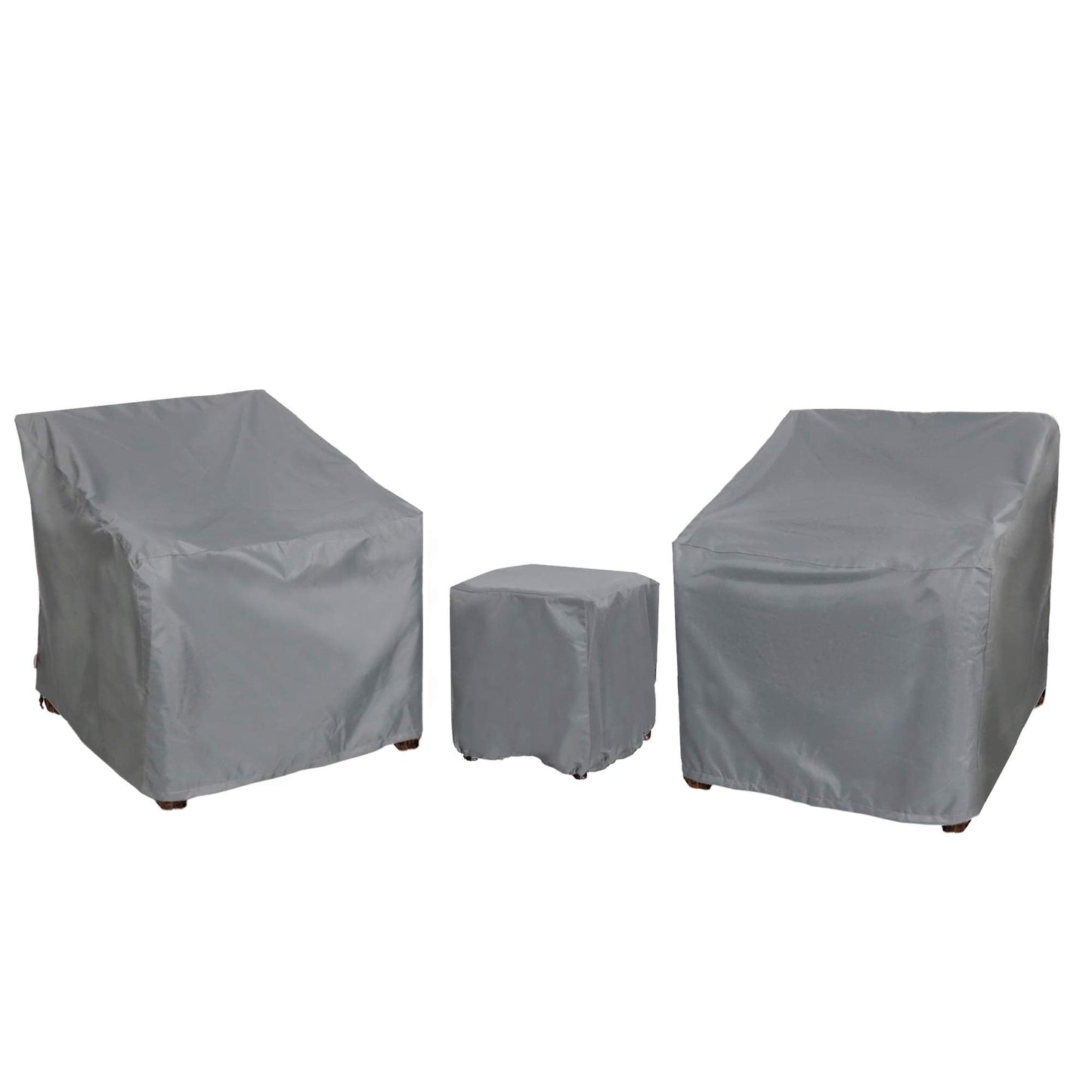 Baner Garden Patio Furniture Covers,Outdoor Furniture Cover Waterproof,Patio Furniture Set Covers for 3 Piece Outdoor Bistro,Patio Sofa Covers Set for 2 Chairs and Coffee Table,Grey