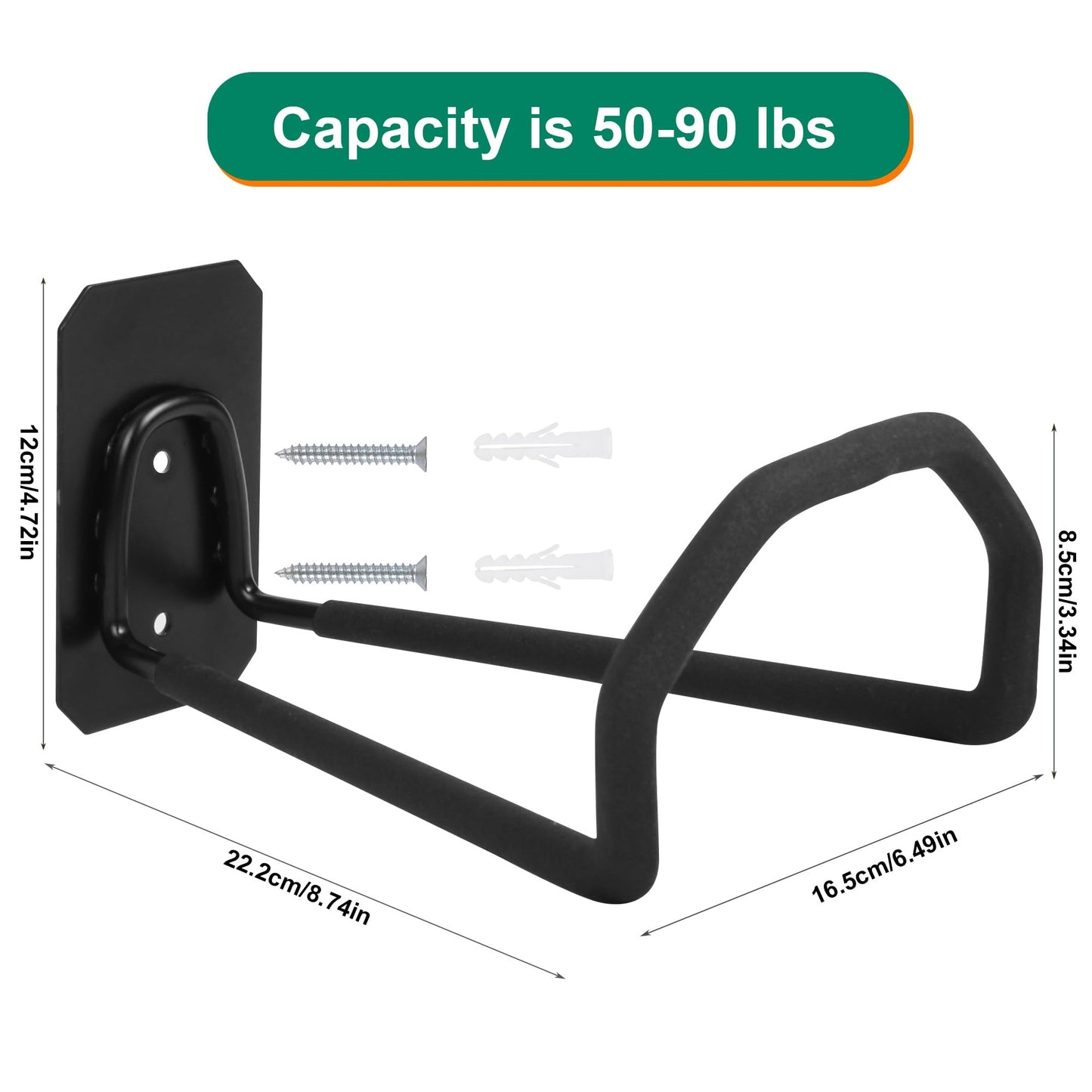 PeoMev Garden Hose Holder Wall Mount - Heavy Duty Water Hose Holders for Outside, Metal Hoses Hanger Sturdy Hose Reel Hooks for Garden