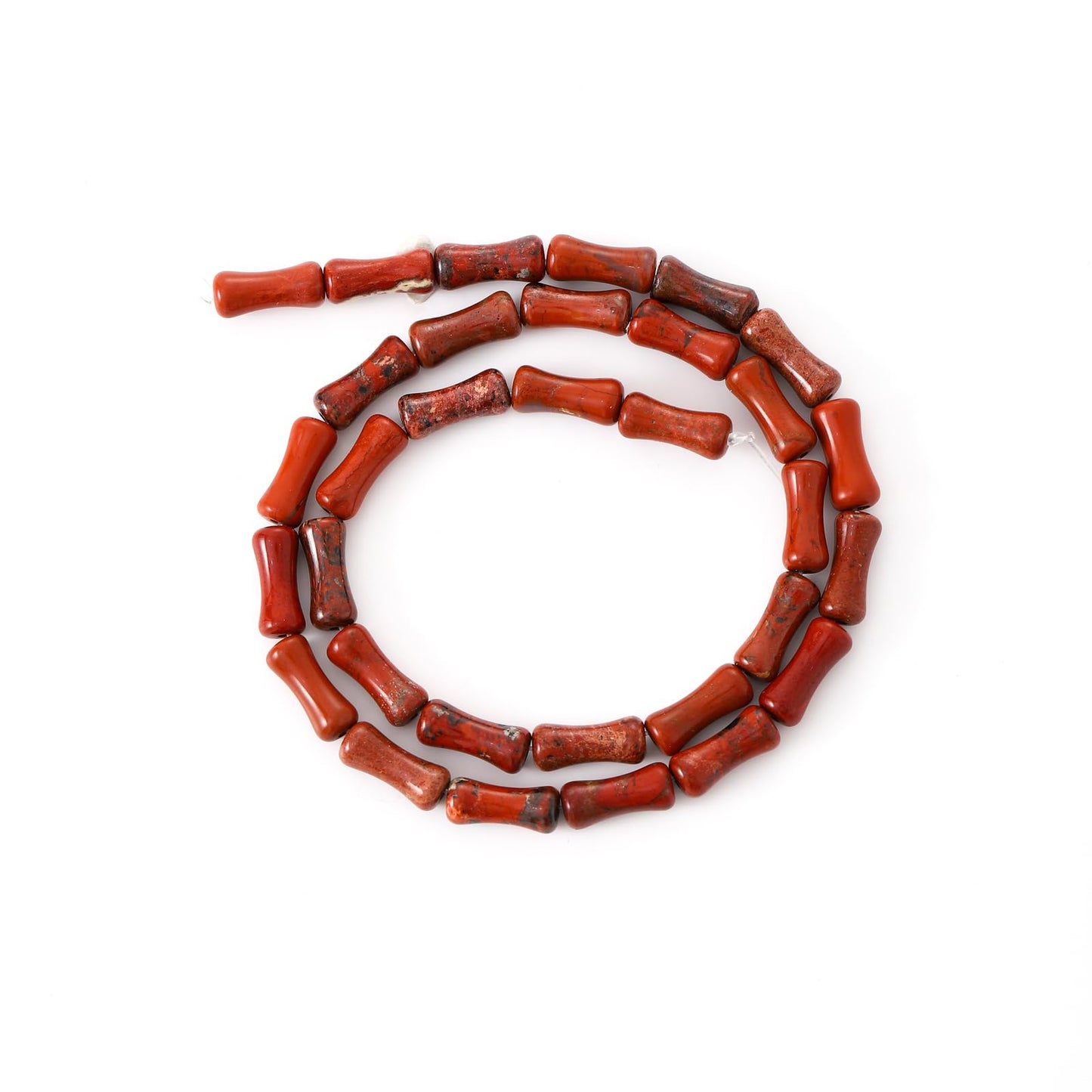5x12mm Natural Red Stone Bamboo Shape Gem Healing Energy Loose Spacer Beads for DIY Necklace Bracelet Earring