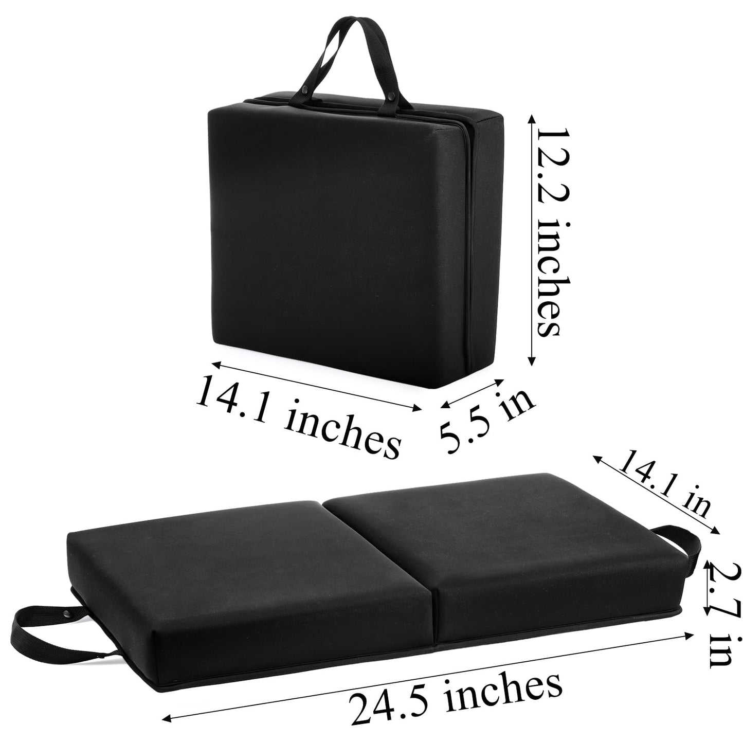 Coloch Extra Thick Keeling Pad, Black Soft Foam Garden Kneeling Cushion Waterproof Bath Kneeler Foldable Knee Mat for Planting Work, Baby Bath, Camping, Car Repairing, Protecting Knees