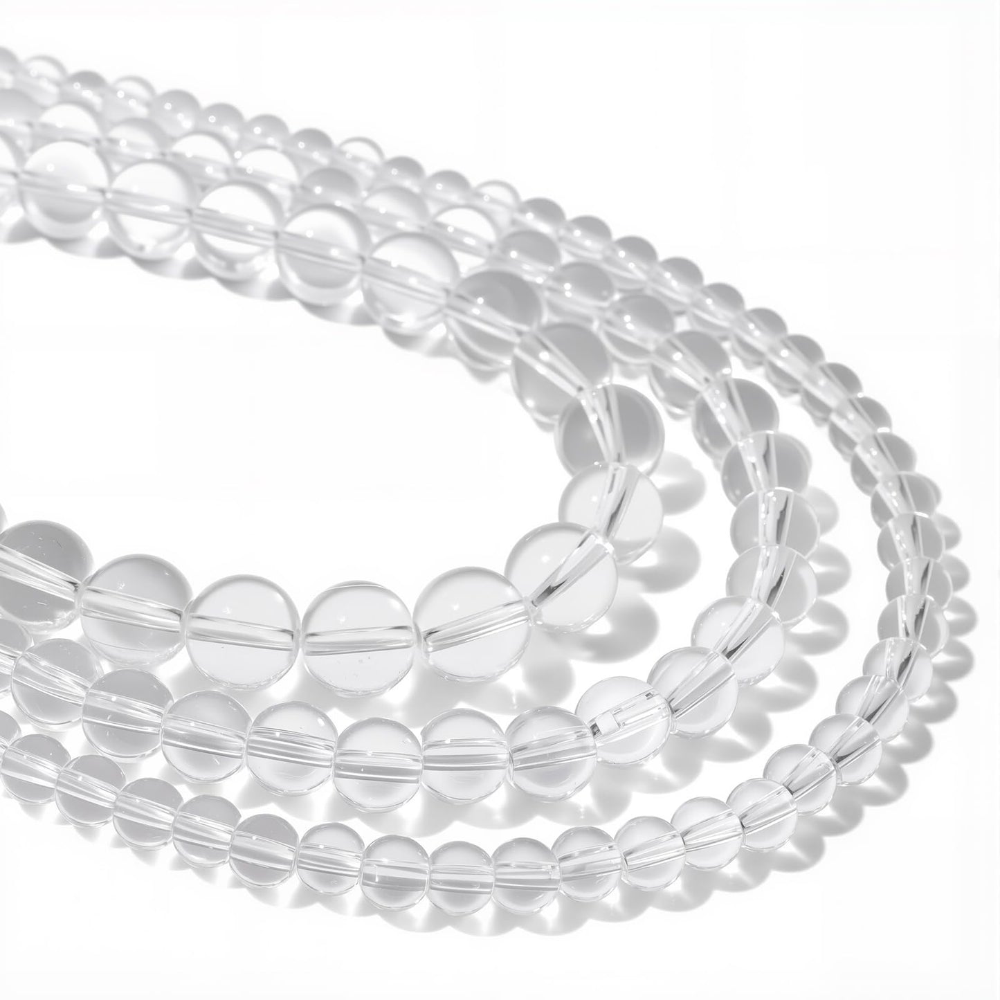 40pcs 10mm Natural Clear Quartz Gemstone Beads Healing Crystal Round Loose Stone Beads for Jewelry Making, Crystal Stone Beads for Bracelets Necklace Earrings Making
