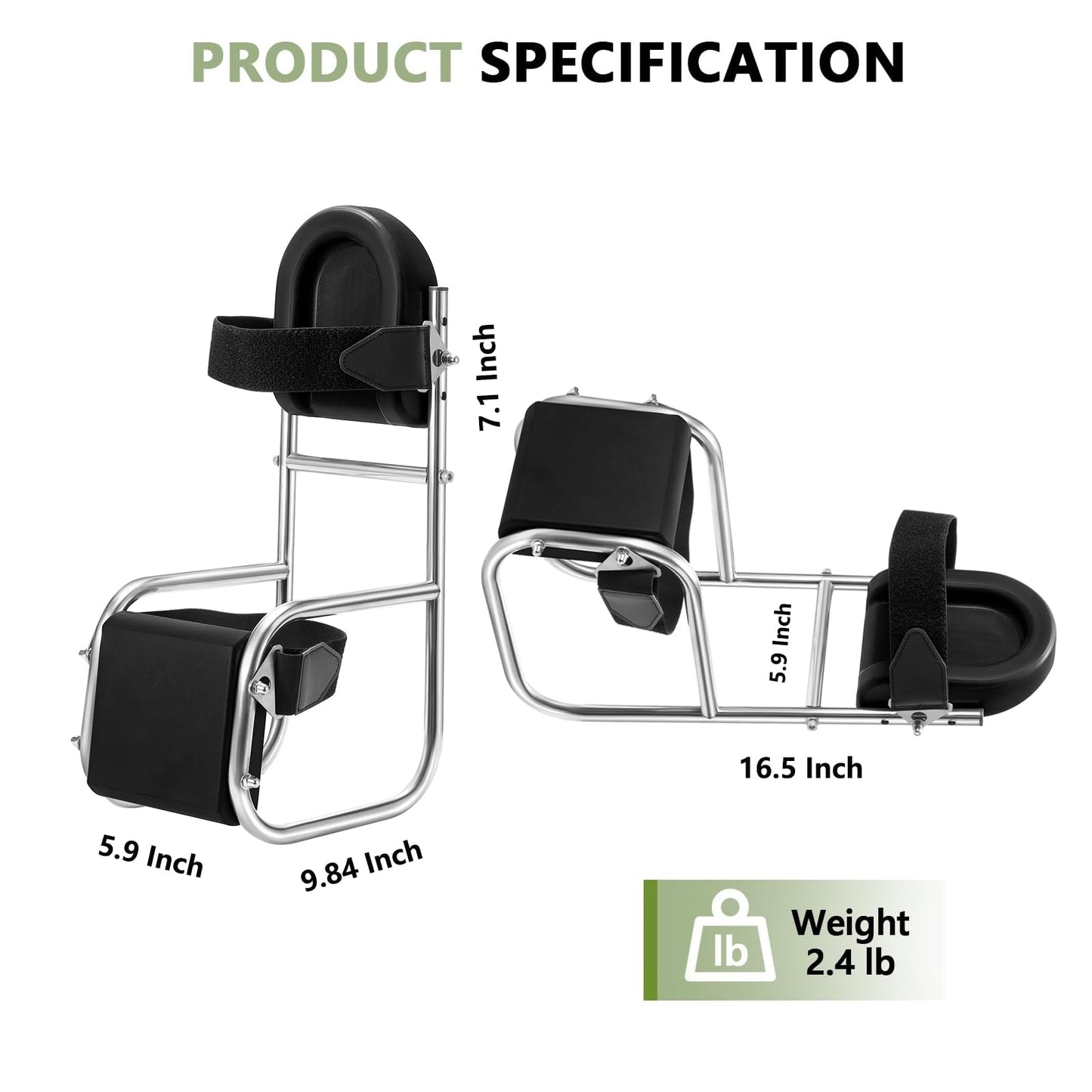 Gigagreet 2-Pack Gardening Knee Seat, No Assembly Required, Pre-Assembled Stainless Steel Frame with Thick EVA Foam, Ergonomic Knee Seat Stool for Gardening, Floor Cleaning, DIY & Home Tasks