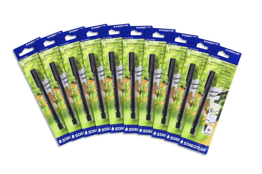 Staedtler Lumocolor Permanent Garden 319 GM Marker - Black (Pack of 10)