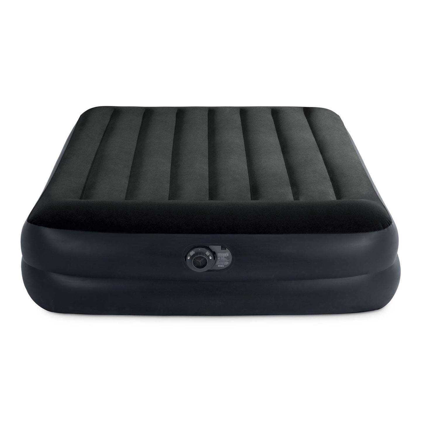 Intex Air Mattress, 64123ED Dura-Beam Plus Pillow Rest Fiber-Tech – Queen Size – Built-in Electric Pump – 16.5in Bed Height – 600lb Weight Capacity