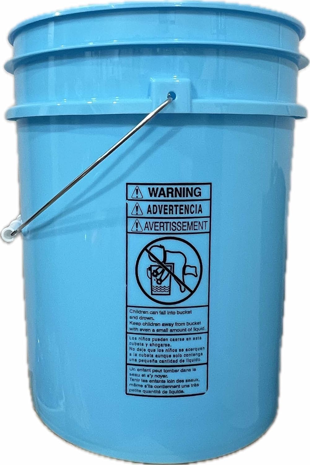 House Naturals 5 Gallon Food Grade Made in USA Bucket - Pack of 4 (Aqua/Green/Black/Reflex Blue)