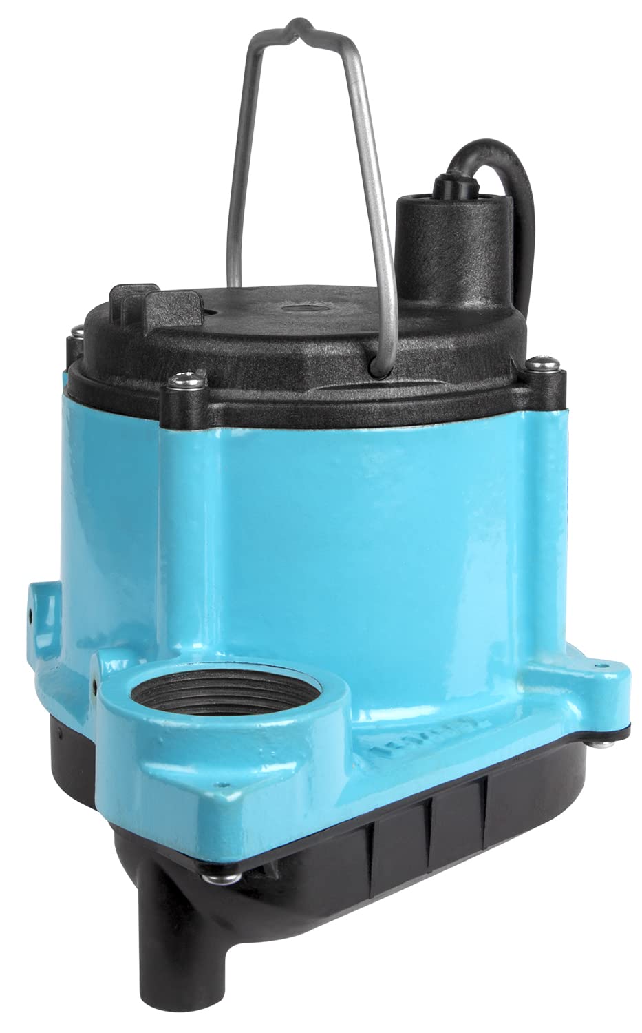 Little Giant 6-CIM-R 115-Volt, 1/3 HP, 2750 GPH Manual (No Switch) Submersible Sump Pump for Sump Systems and General Dewatering, 10-Ft. Cord, Blue, 506271