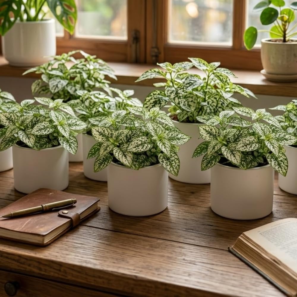 White Polka Dot Live Plant, Polka Dot Plant, Small Indoor Plants, 2.5 Inches Pot for Indoor or Outdoor Houseplant