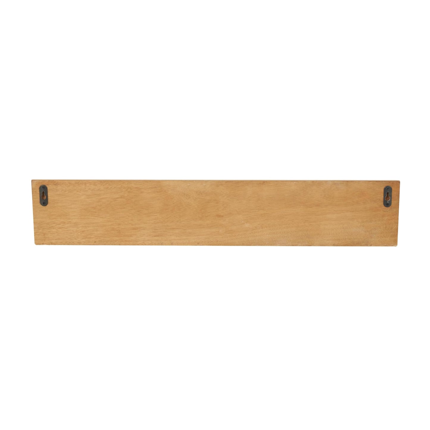 Deco 79 Wooden Floral Wall Shelf with Carved Scroll Lip, 30" x 6" x 6", Light Brown