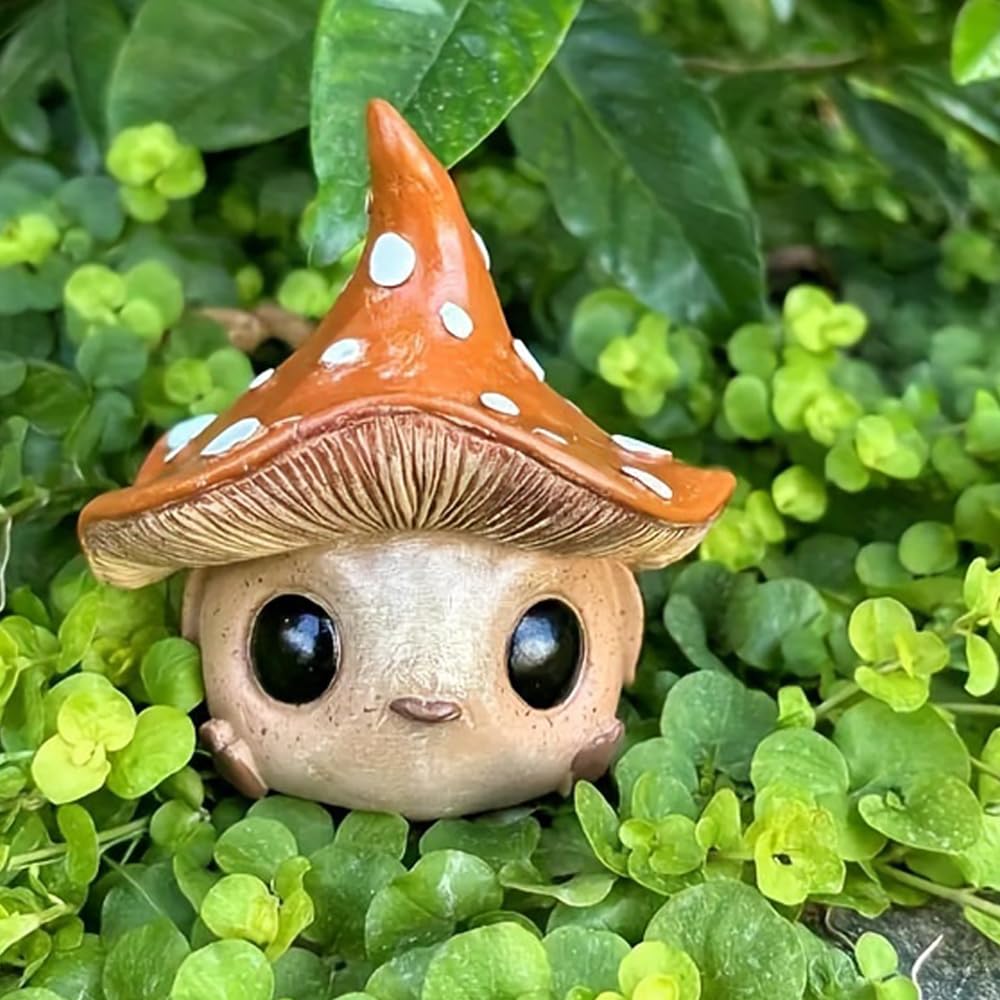 Kudriod Mushroom Outdoor Garden Decor Statue ,Garden Gnomes Statues for Home Desk, Yard, Patio, Backyard, Fairy Garden, Balcony,Lawn Ornament,Mother’s Day, Birthday Gifts for Women, Grandma, Mom