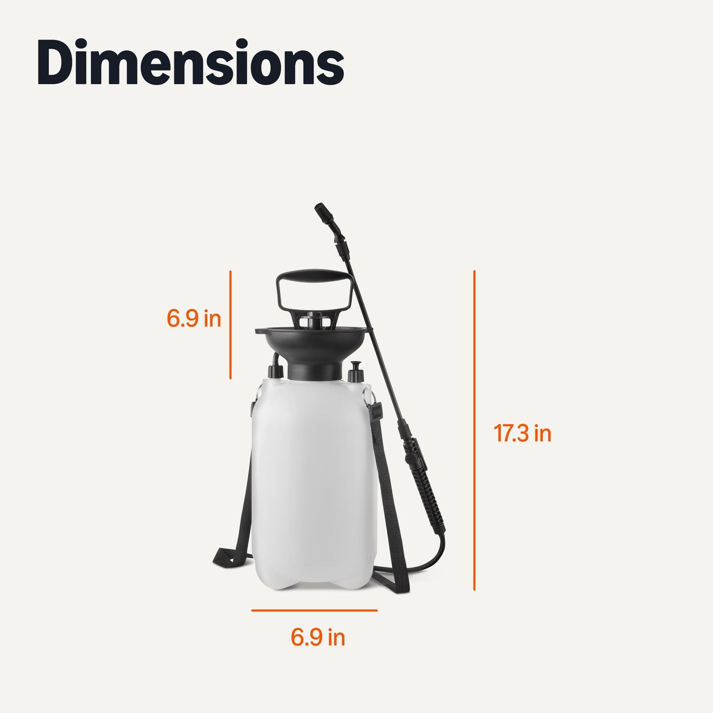 Amazon Basics Garden Sprayer for Gardens and Flower Beds, 1.3 Gallon (5L) Capacity with Extension Wand