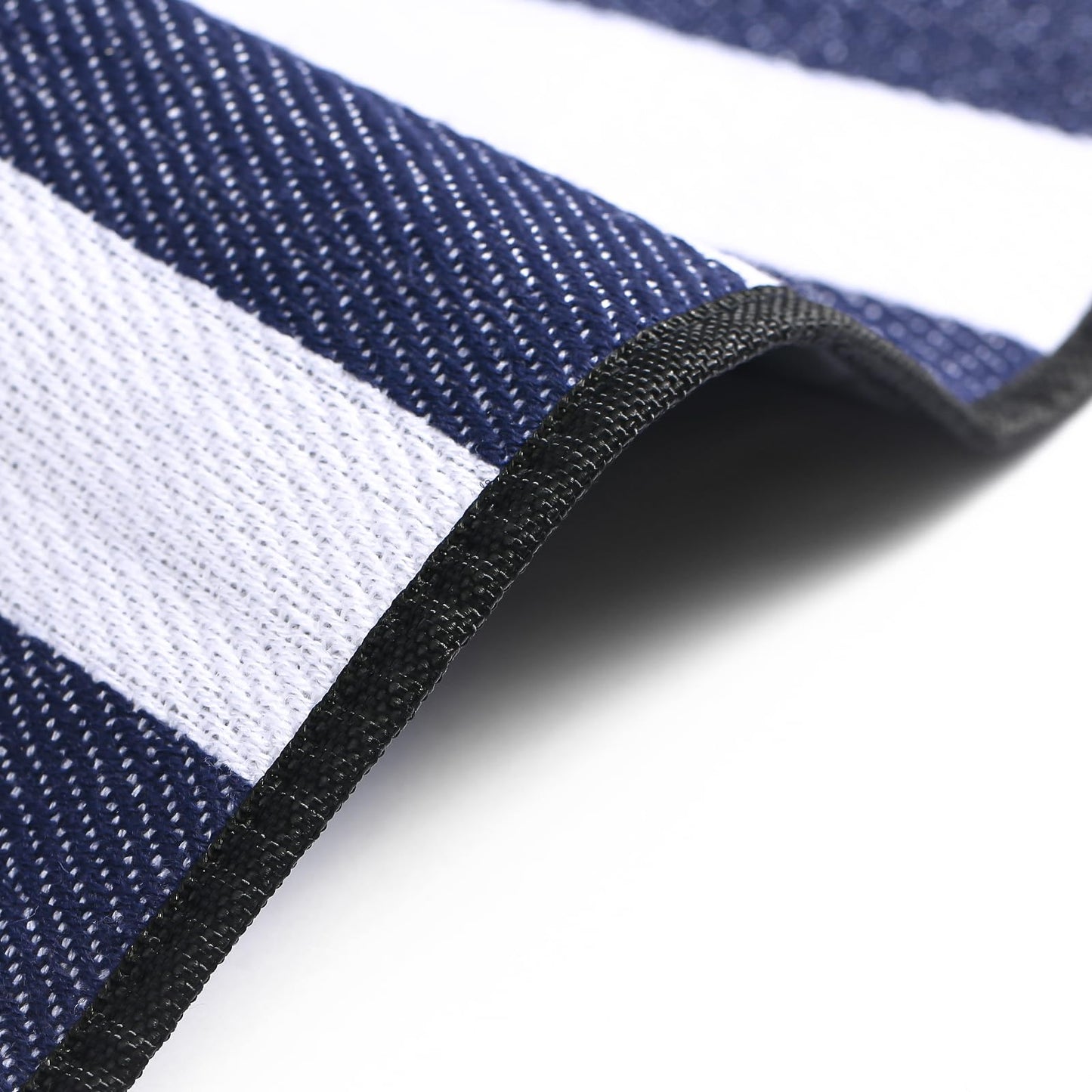 Timirock Striped Picnic Blankets 80” x 80” Extra Large Waterproof and Foldable Beach Blanket, Oversized Blue and White Outdoor Blanket for Camping, Travel, Park, Grass, Patio (Blue & White, 80" x 80")