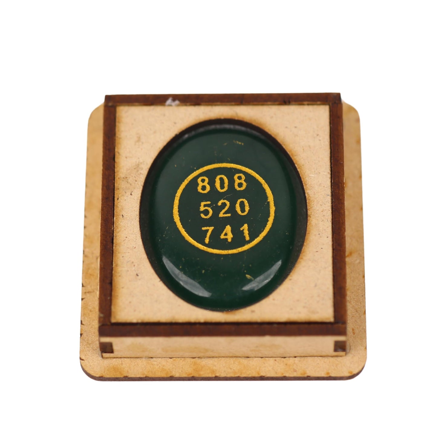 TRRYSTALS Natural Zibu Coin Green Gemstone | Spiritual Symbol Coin for Meditation, Energy Focus, Good Luck Decor | Polished Healing Stone Token for Home, Vastu & Gift Use