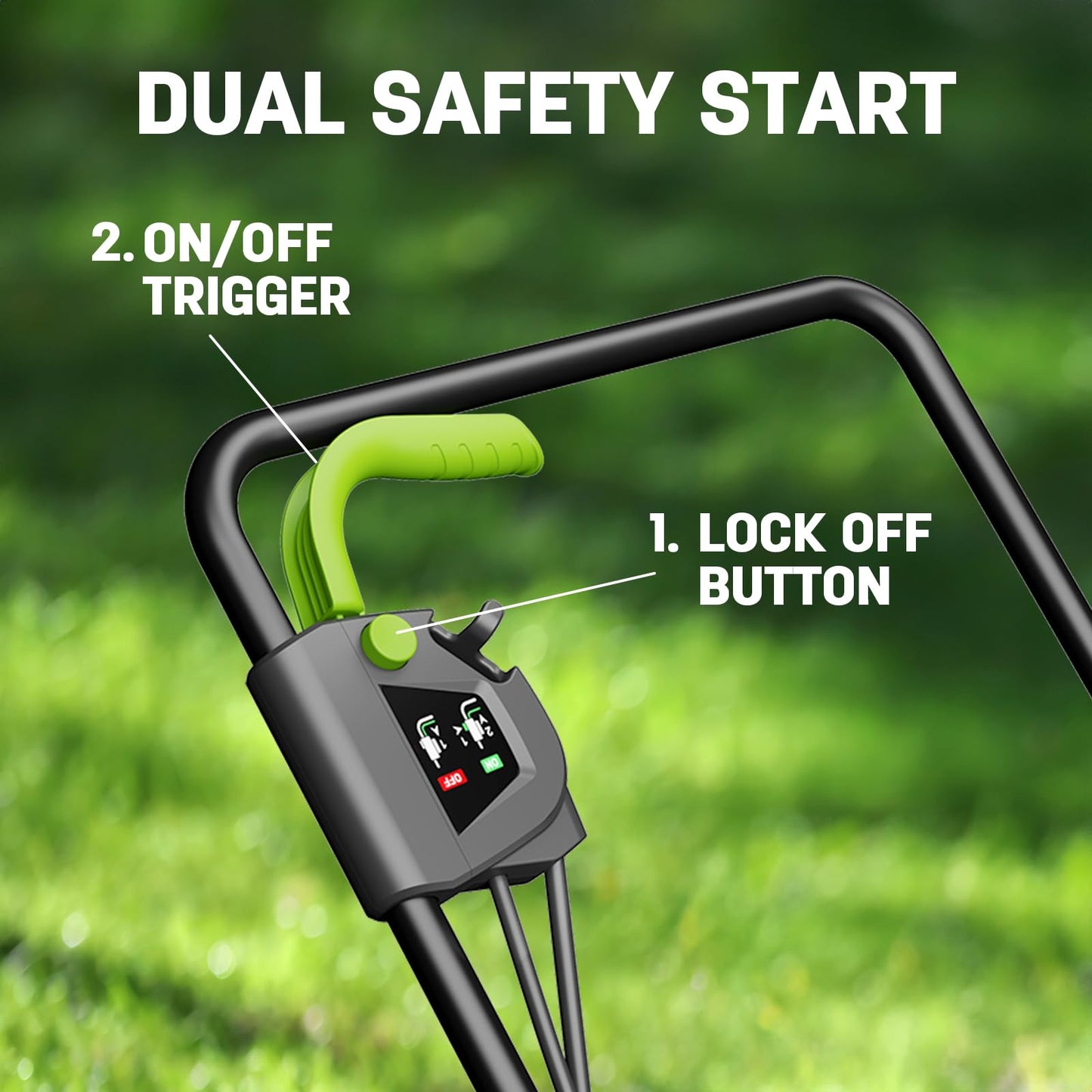 Steelite 13 Inch Electric Lawn Mower, 1300W Corded Power, Lightweight & Compact Design Ideal for Small to Medium Lawns