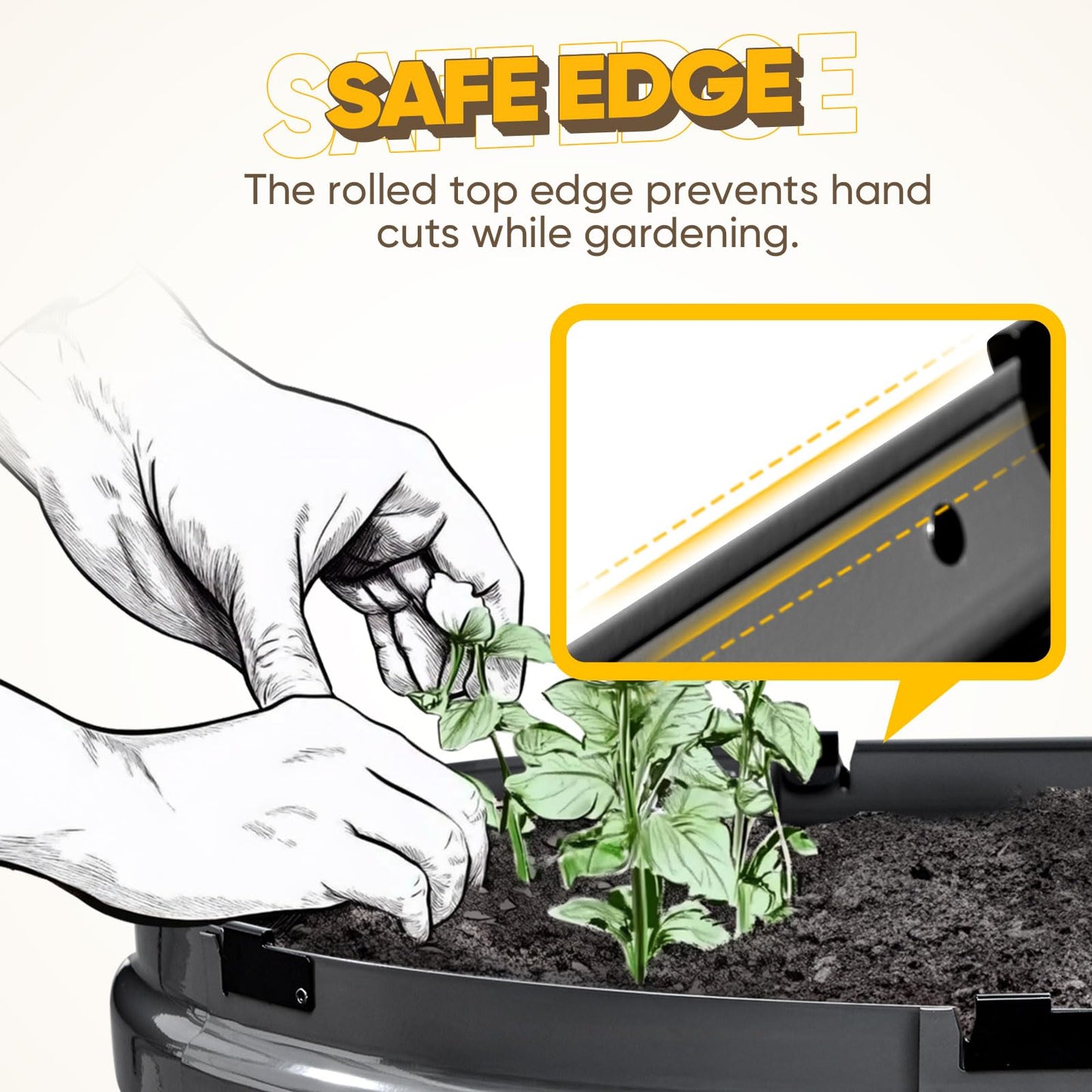 KING BIRD Raised Garden Bed Kit 2026 Upgraded 10-Minute Assembly Galvanized Planter Garden Box Outdoor for Gardening, Vegetables, Flowers, 47x24x12 in, Dark Grey