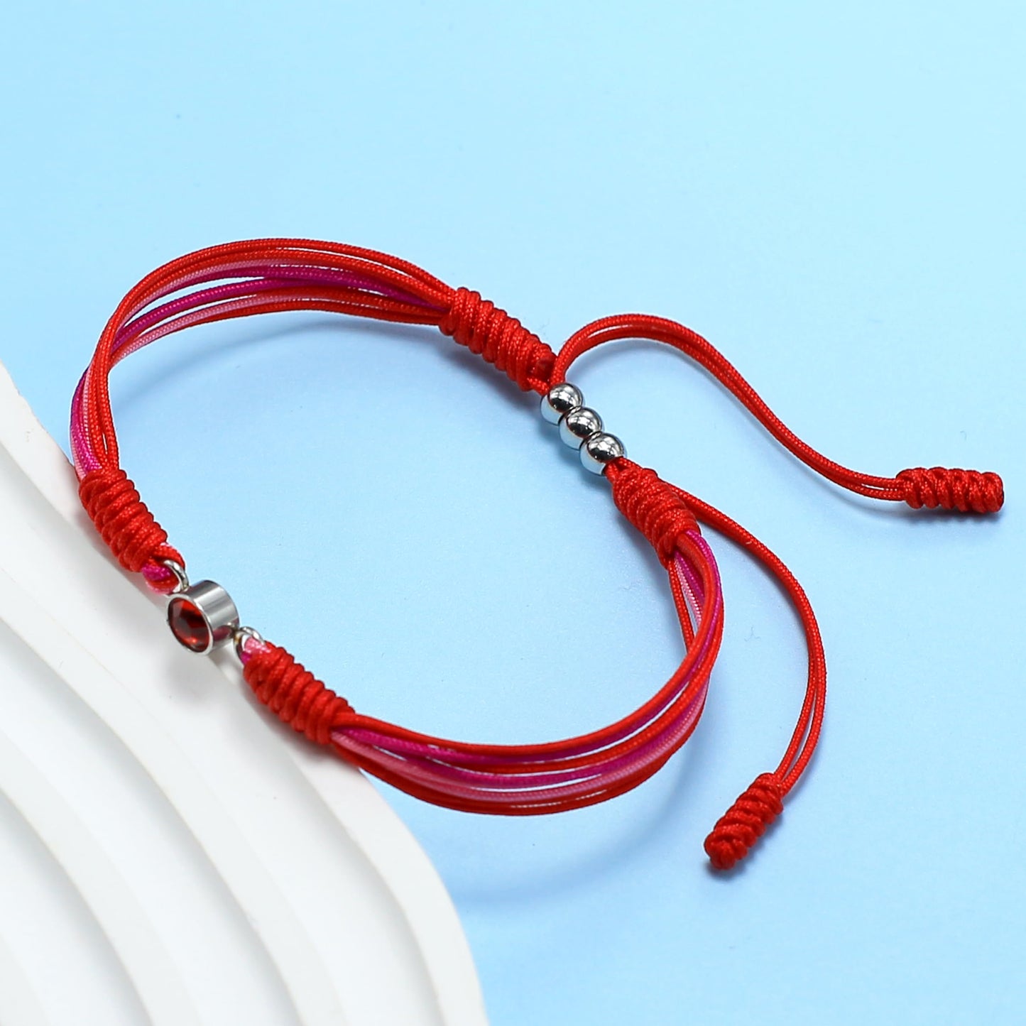 Crgwxzl July Birthstone Bracelets for Women Men,Healing Crystal Protection Stone Red Turquoise Beads Bracelet,String Wrap Zodiac Month Bracelets Birthday Jewelry Gifts