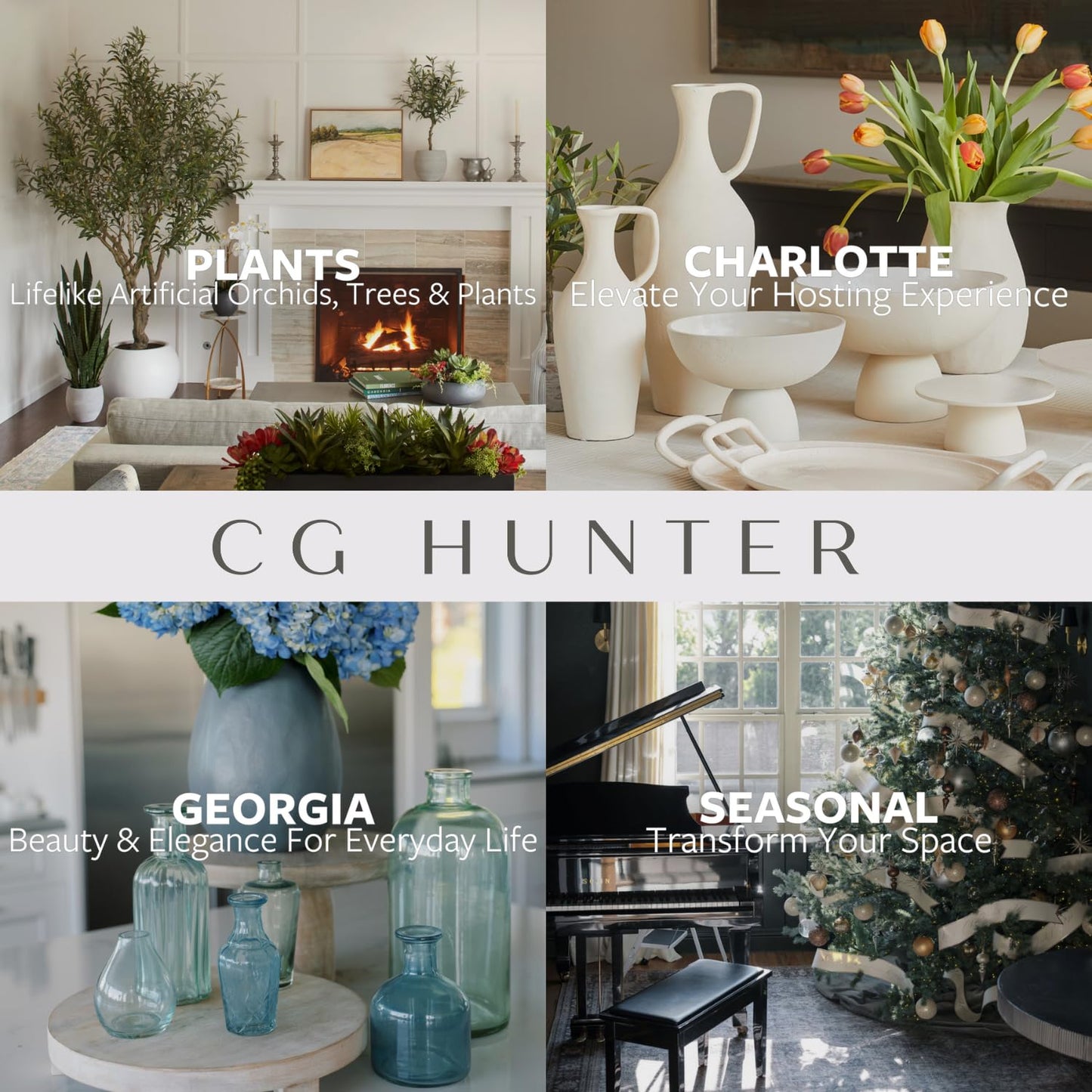 CG Hunter Faux Birds of Paradise Plant, Premium Artificial Indoor Plant Stands 8' Tall and Enhances Interior Design, Lifelike-Leaves Create Realistic Natural Appearance, Grey Planter Pot Included