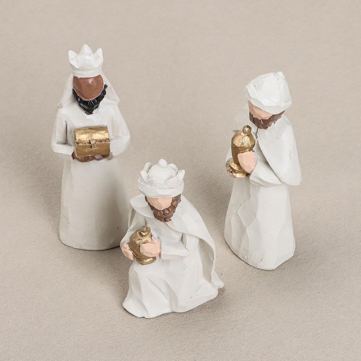 WANCHIY Nativity Set Indoor Christmas Decoration- 13 Pieces Nativity Scene with Manger for Nativity Scene Indoor Use, The Nativity Story Figures- Christian Religious Nativity Sets & Figures (Classic)